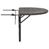vidaXL Balcony Table Brown 60x60x40 cm Poly Rattan