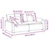 vidaXL Modular Sofa with Cushions Dark Grey