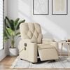 vidaXL Electric Massage Recliner Chair Cream Fabric