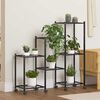 vidaXL Flower Stand with Wheels 83x25x83.5 cm Black Iron