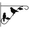 vidaXL Hanging Basket Brackets 4 pcs Black Steel