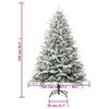 vidaXL Artificial Christmas Tree LED&Ball Set&Flocked Snow 240cm PVC&PE