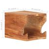 vidaXL Wall Mounted Bicycle Rack 35x25x25 cm Solid Acacia Wood