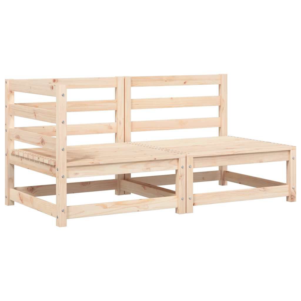 vidaXL Garden Sofa with Cushions 2-Seater Solid Wood Pine