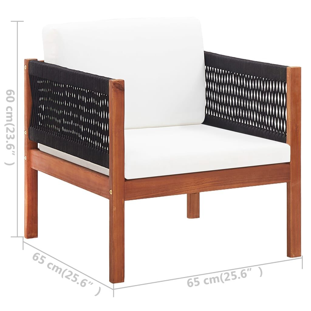 vidaXL Garden Chairs 2 pcs Solid Acacia Wood