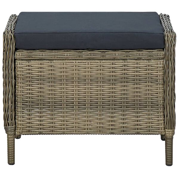 vidaXL 7 Piece Garden Dining Set Brown