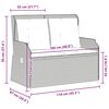 vidaXL Reclining Garden Bench with Cushions Black Poly Rattan