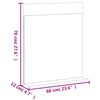 vidaXL Bathroom Mirror with Shelf BERG Black 60x12x70 cm Solid Wood