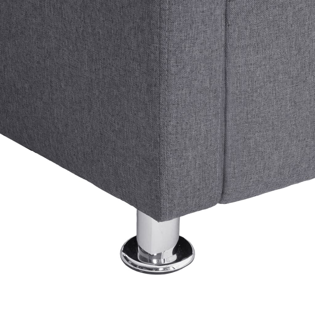 vidaXL Cube Armchair Light Gray Fabric