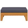 vidaXL Sectional Footrest with Dark Grey Cushion Solid Acacia Wood