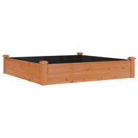 vidaXL Garden Raised Bed with Liner Brown 120x120x25 cm Solid Wood Fir