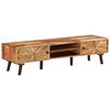 vidaXL TV Cabinet 145x35x35 cm Solid Acacia Wood
