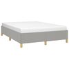 vidaXL Bed Frame without Mattress Light Grey 152x203 cm Queen Fabric