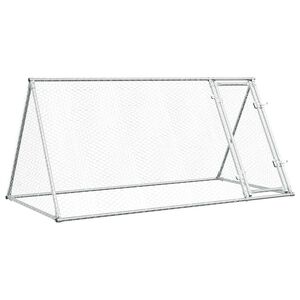 vidaXL Chicken Cage Silver 200x105x91 cm Galvanised Steel
