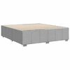 vidaXL Bed Frame without Mattress Light Grey King Fabric