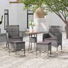 vidaXL 5 Piece Garden Lounge Set Poly Rattan Grey
