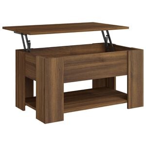 vidaXL Coffee Table Brown Oak 79x49x41 cm Engineered Wood