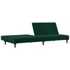 vidaXL 2-Seater Sofa Bed Dark Green Velvet