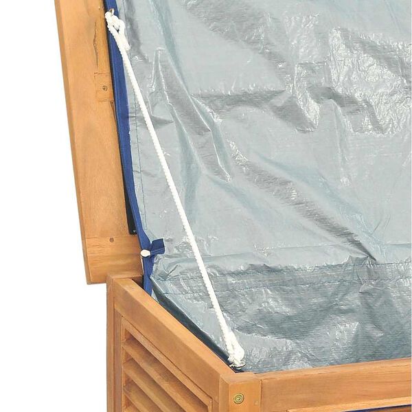 vidaXL Garden Storage Box with Bag 200x50x55 cm Solid Wood Teak