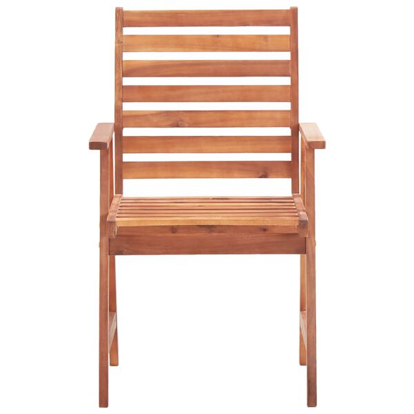 vidaXL Outdoor Dining Chairs 2 pcs with Cushions Solid Acacia Wood