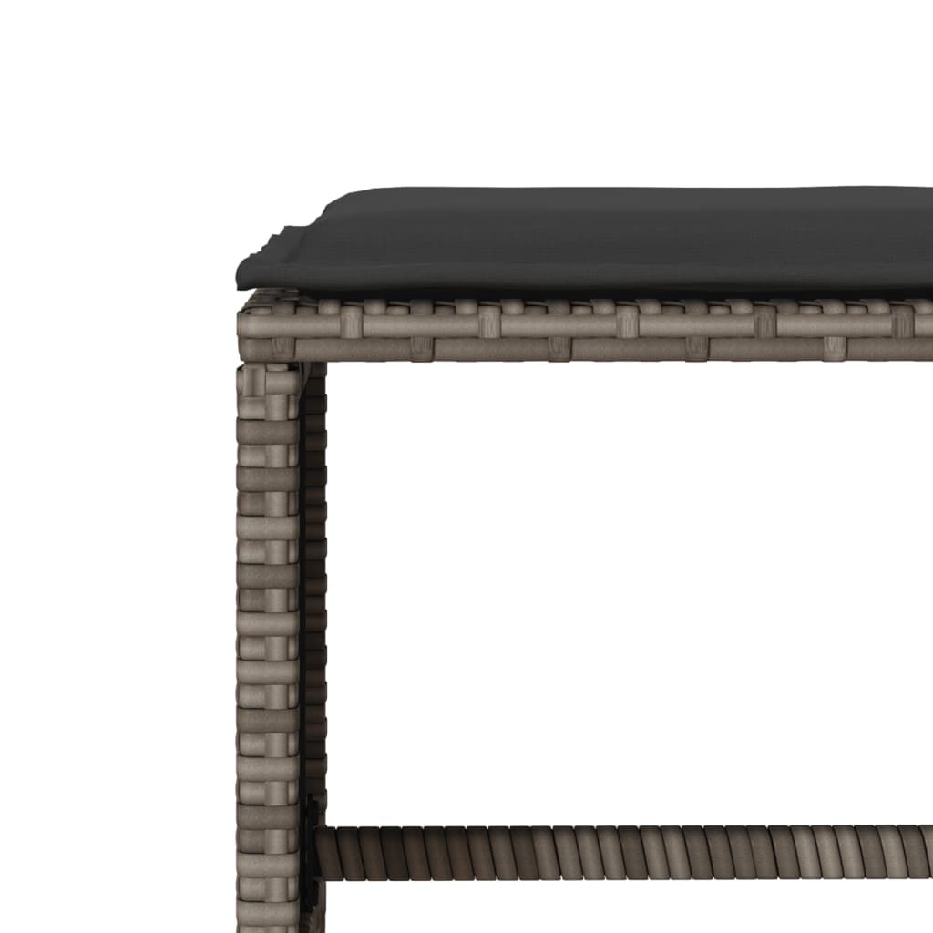 vidaXL 6 Piece Garden Sofa Set with Cushions Grey Poly Rattan