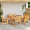 vidaXL Garden Dining Set 6 pcs Brown 150 x 90 x 74 cm
