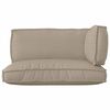 vidaXL Pallet Cushion Set 3 pcs Taupe Oxford Fabric