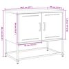 vidaXL TV Cabinet Black 68.5x39x60.5 cm Steel