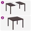 vidaXL Garden Dining Set 3 pcs Brown Polt rattan