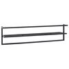 vidaXL Towel Rack Black 95x25x22 cm Iron