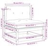 vidaXL Garden Sofas Armless with Cushions 2 pcs Solid Wood Pine