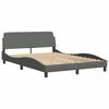 vidaXL Bed Frame "Dover" Dark Grey 137x190 cm Double Fabric