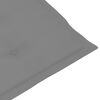 vidaXL Garden Chairs 4 pcs with Grey Cushions Solid Teak Wood