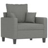 vidaXL Sofa Chair with Footstool Dark Grey 60 cm Fabric