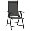 vidaXL 7 Piece Garden Dining Set Black Aluminium