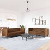 vidaXL 2 Piece Chesterfield Sofa Set Brown Faux Suede Leather