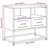 vidaXL TV Cabinet Black 68x39x60.5 cm Steel