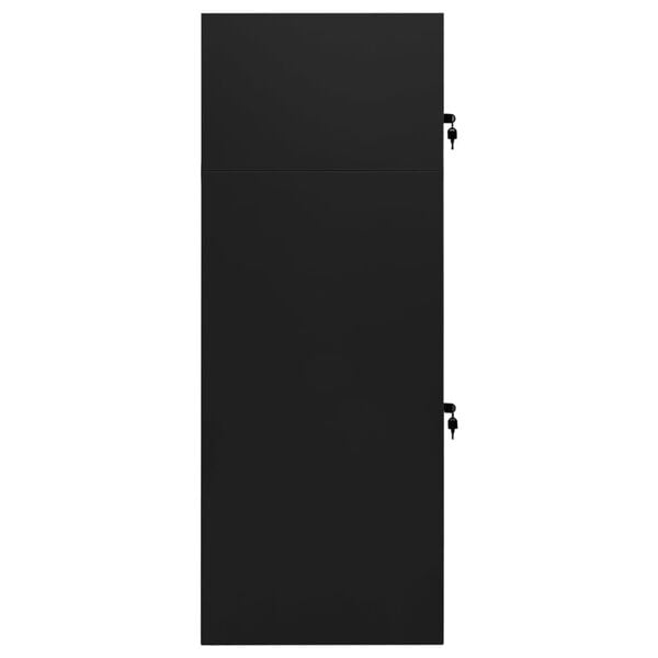 vidaXL Saddle Cabinet Black 53x53x140 cm Steel