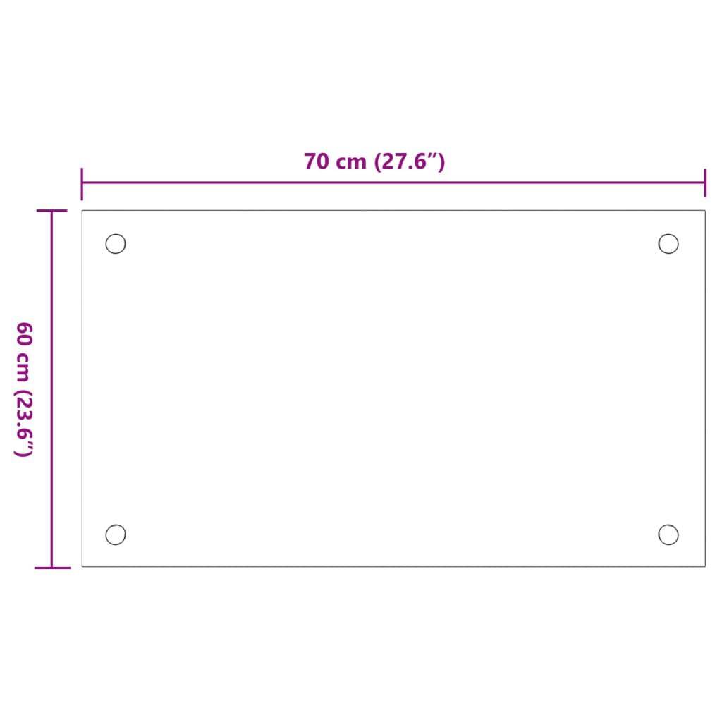 vidaXL Kitchen Backsplashes 2 pcs Black 70x60 cm Tempered Glass