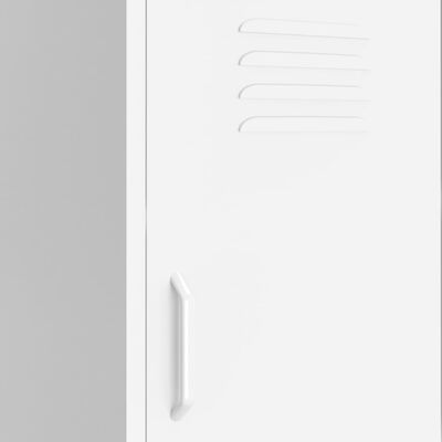 vidaXL Storage Cabinet White 42.5x35x101.5 cm Steel