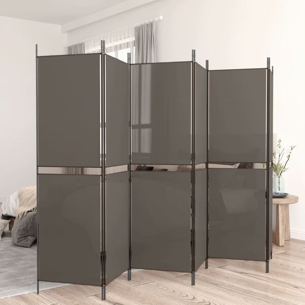 vidaXL 6-Panel Room Divider Anthracite 300x200 cm Fabric