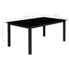 vidaXL 9 Piece Folding Outdoor Dining Set Aluminium Black