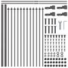 vidaXL Garden Fence Grey 1.7 x 0.6 m Powder-coated steel