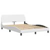 vidaXL Bed Frame "Dover" White 137x190 cm Double Faux Leather