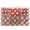 vidaXL Christmas Baubles 100 pcs Pink and Rose 3 / 4 / 6 cm
