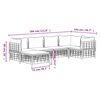 vidaXL 6 Piece Garden Lounge Set with Cushions Anthracite Poly Rattan