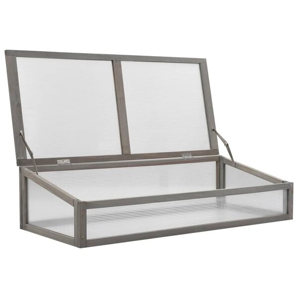 vidaXL Raised Bed with Greenhouse 110x54x120 cm Solid Fir Wood