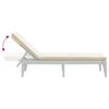 vidaXL Sun Lounger with Cushion White 186x60x29 cm PP