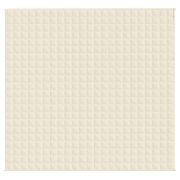 vidaXL Weighted Blanket Light Cream 220x240 cm King 11 kg Fabric