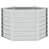 vidaXL Garden Raised Bed 129x77 cm Galvanized Steel Silver
